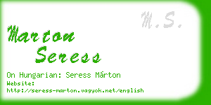 marton seress business card